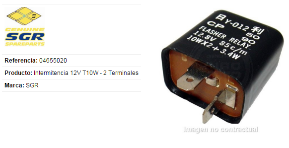 INTERMITENCIA 12V 10W 2 TERM.